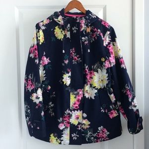 Pretty Joules Floral Raincoat - size 12